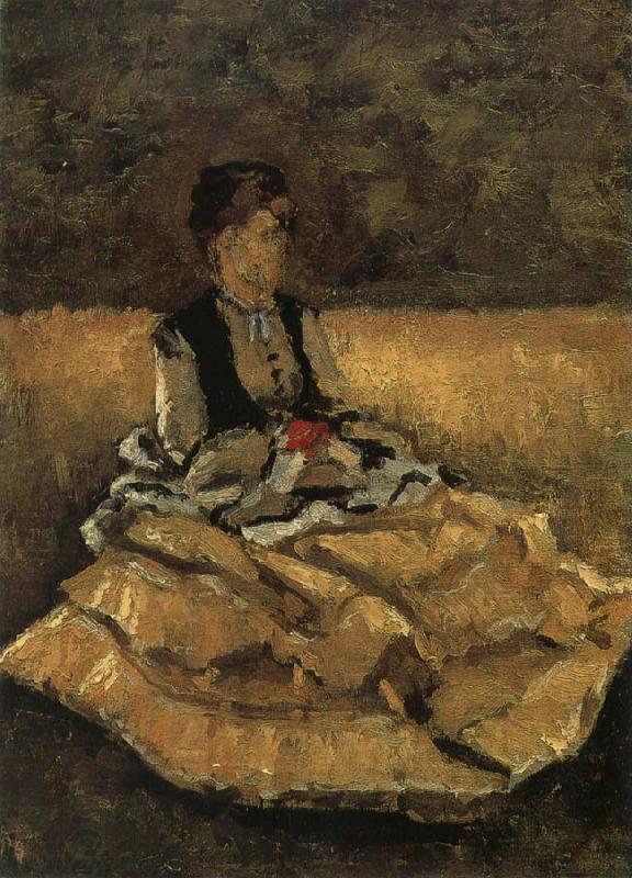 Gustave Caillebotte The fem sit on the lawn China oil painting art